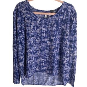 Lilla P Royal Blue and White Long Sleeve Top Size M
